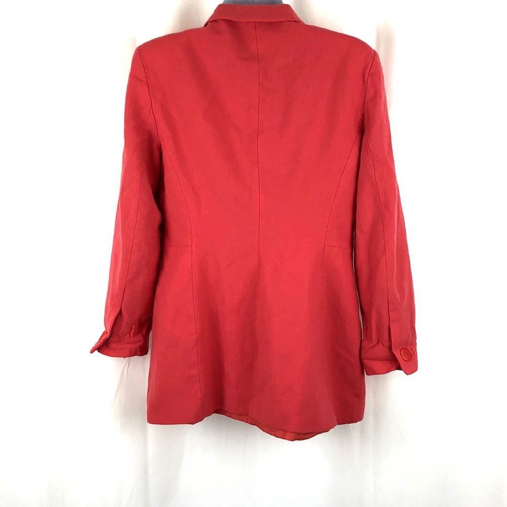 Tahari Button Front Collared Wool Jacket Pockets 8 - image 2